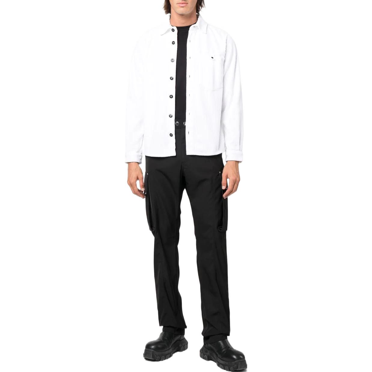 Lookbook Stone Island  White Long Sleeve Casual Shirt with Pocket Design. 771511811-V0001