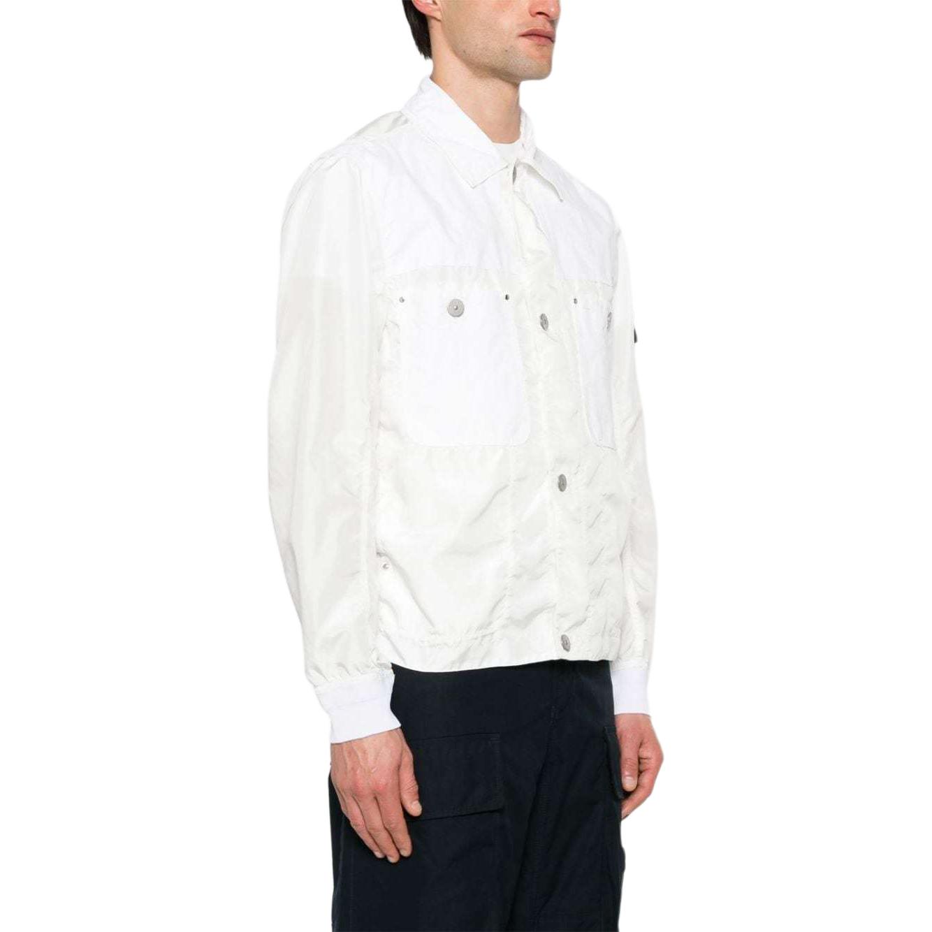 STONE ISLAND  White Long Sleeve Jacket with Logo Patch. 801542932-V0001 圖 5