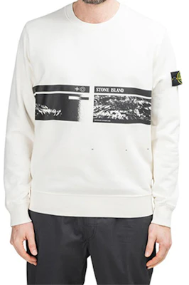 Stone Island 白色山岳印花圓領長袖衛衣 721563094-V0093 Shop Stone Island 白色山岳印花圓領長袖衛衣 721563094-V0093