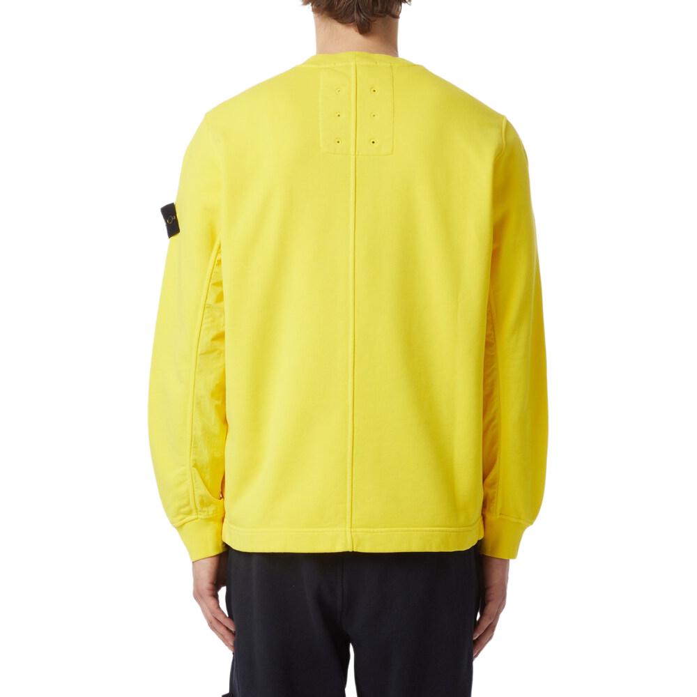 Lookbook STONE ISLAND 黃色長袖圓領標誌補丁衛衣 781563954-V0030