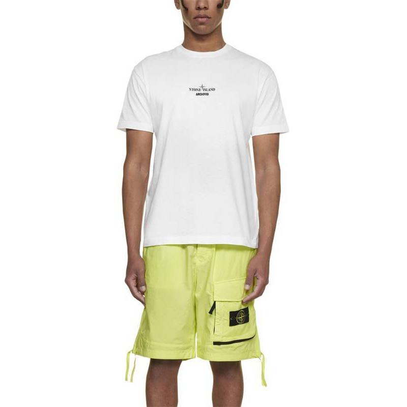 Stone Island  Yellow Elastic Waist Casual Shorts with Logo. 7615L0703-V0031 圖 3