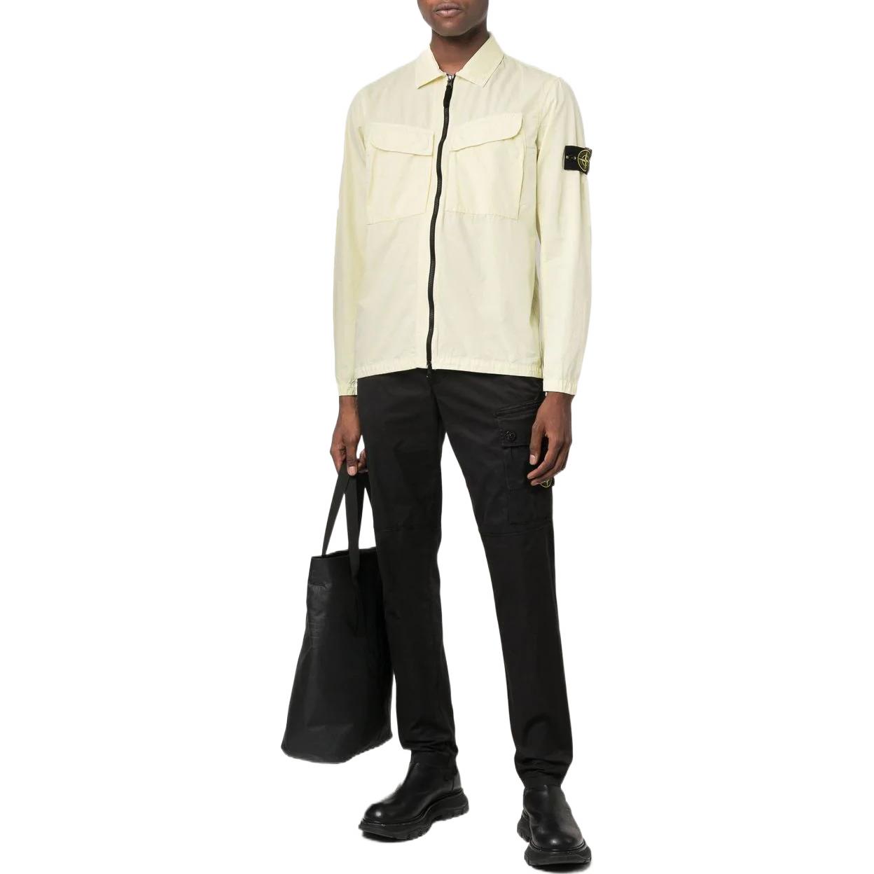 STONE ISLAND  Yellow Zip-Up Jacket with Elastic Cuffs and Collar 7715101WN-V0135 圖 3