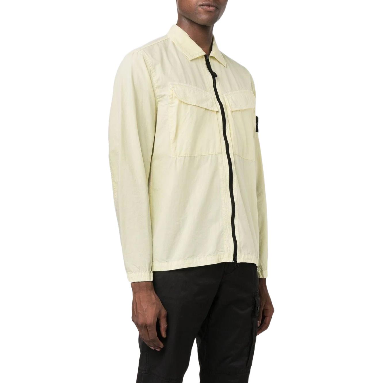 STONE ISLAND  Yellow Zip-Up Jacket with Elastic Cuffs and Collar 7715101WN-V0135 圖 4