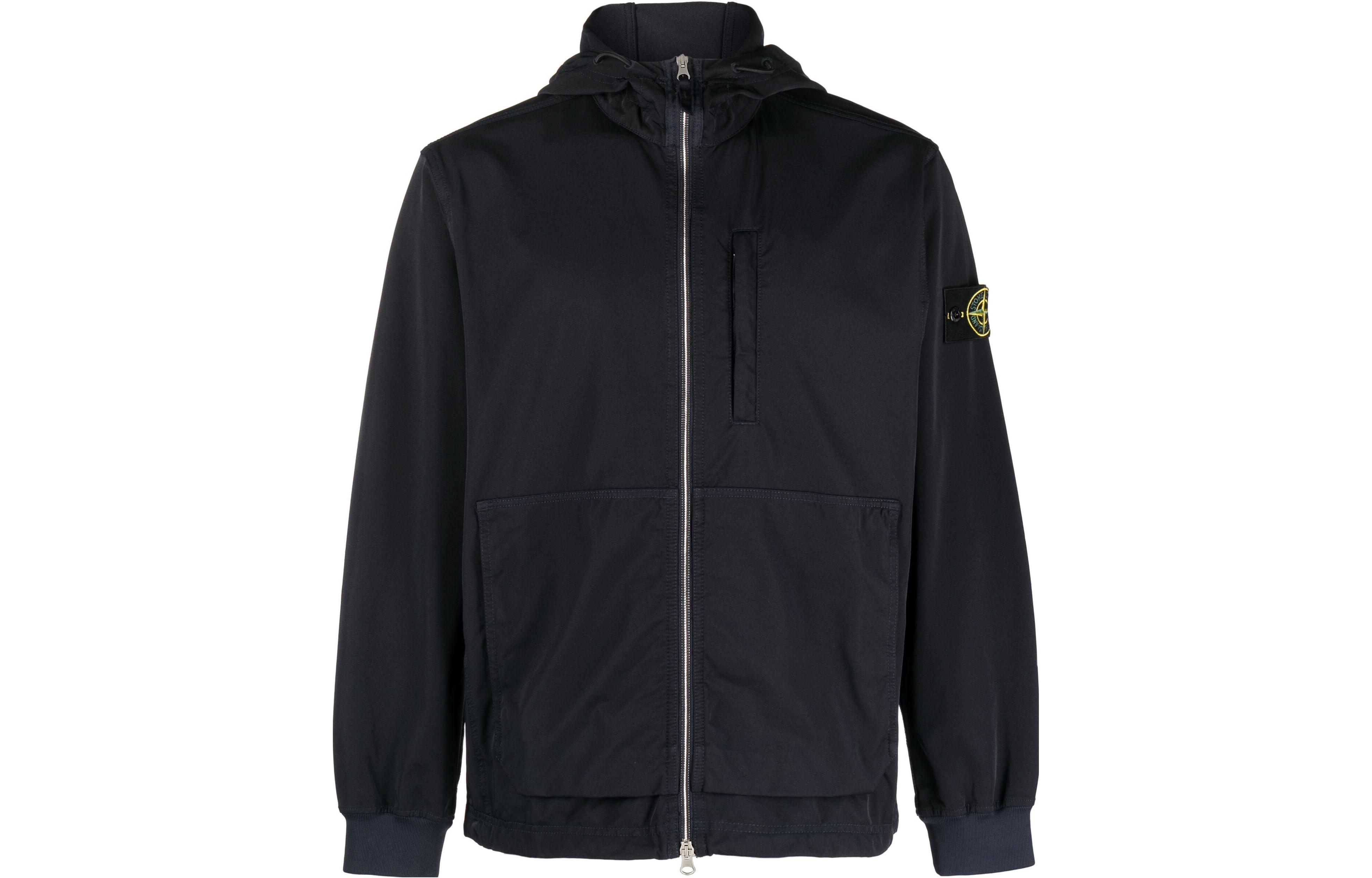 STONE ISLAND  Zip-Up Hooded Jacket Navy Blue 791566853-V0020 圖 2