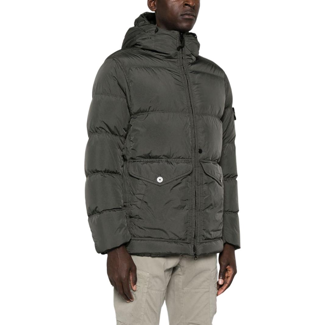 Stone Island  Zip Hoodie Jacket - Solid Color, Carbon Gray, Relaxed Fit. 811540723-V0062 圖 5