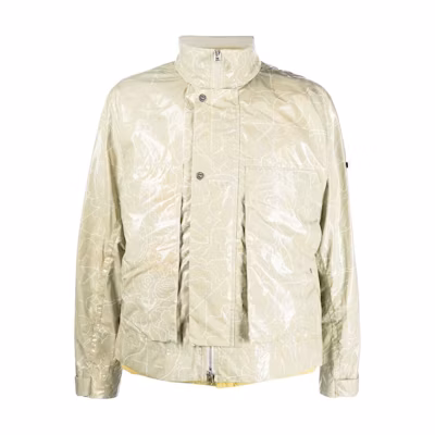 Stone Island Abstract Pattern Printed Zip Jacket for Men 771940616-V0056