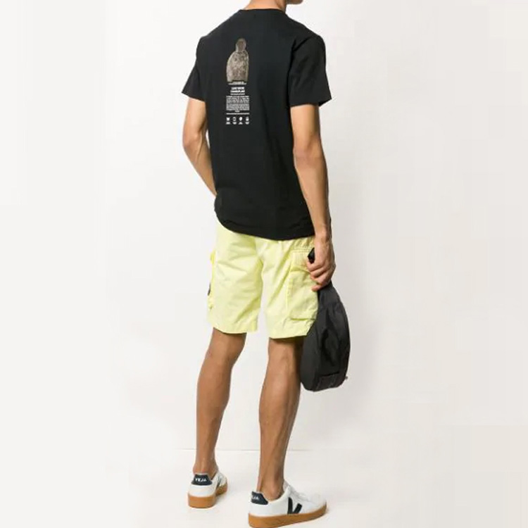 Purchase STONE ISLAND Archivio 圖紋黑色短袖圓領男女同款T恤 72152NS92-v0029