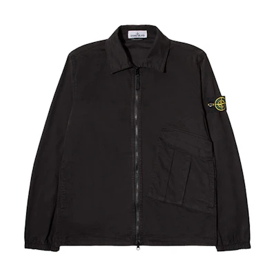Stone Island Arm Logo Large Pocket Jacket Unisex Black 731510310-V0029