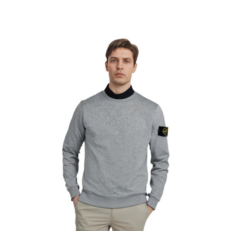Stone Island Badge Crewneck Long Sleeve Sweatshirt Gray 791562420-V0M64 圖 4