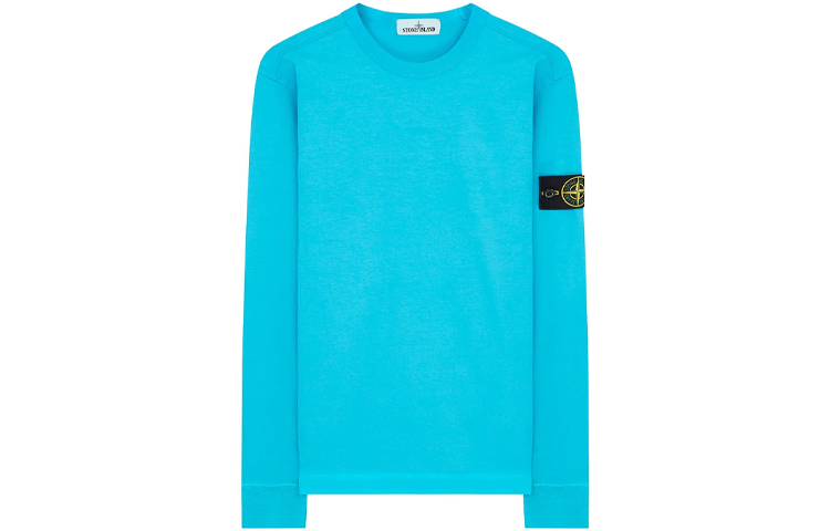 Stone Island Badge Crewneck Pullover Sweatshirt Teal Green 741564450-V0042