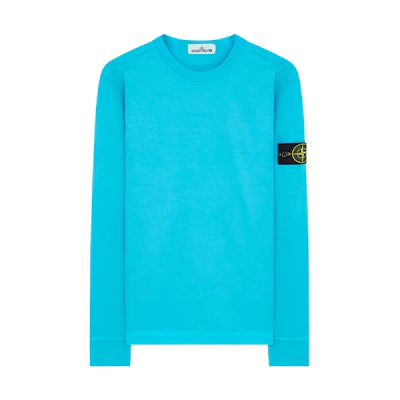 Stone Island Badge Crewneck Pullover Sweatshirt Teal Green 741564450-V0042