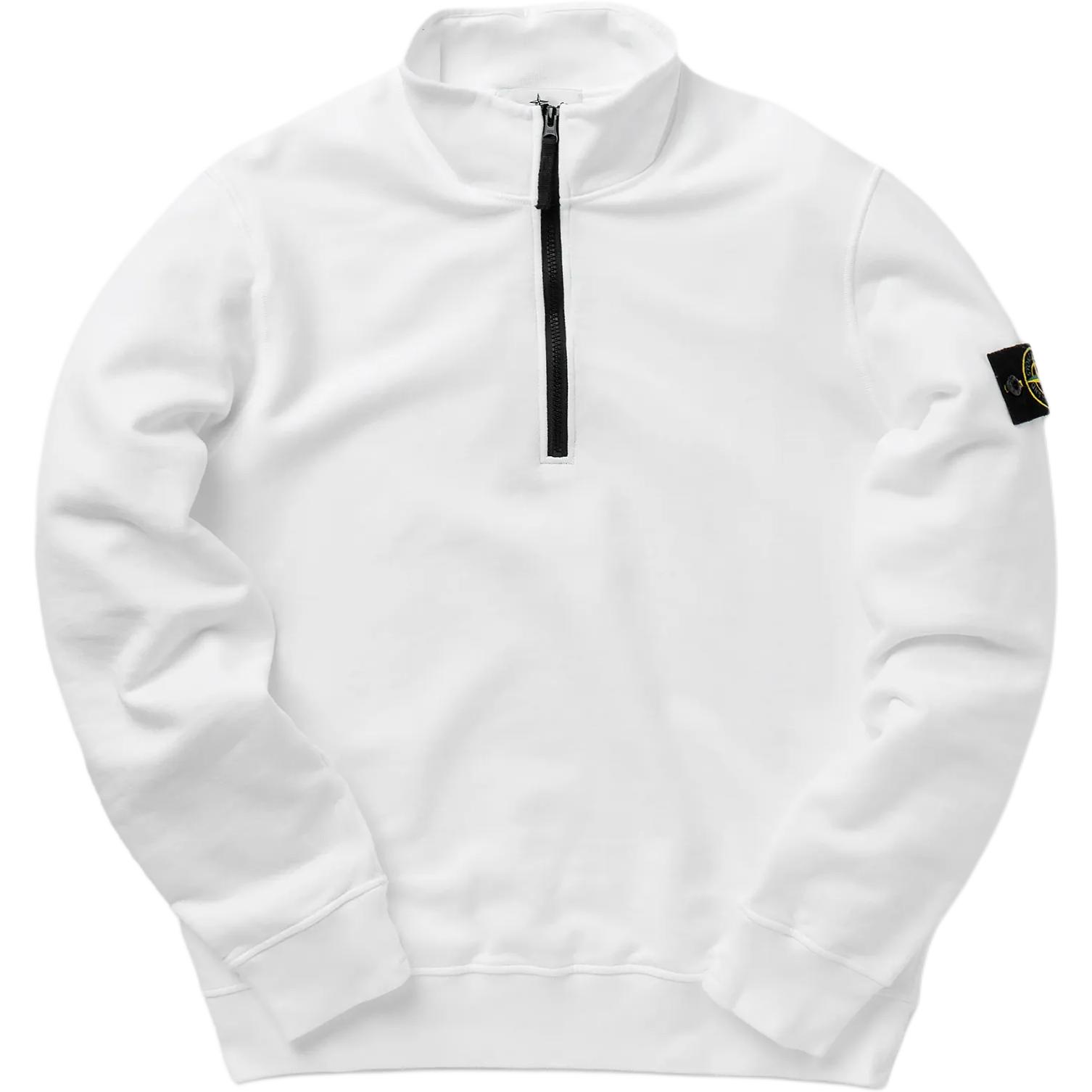Stone Island Badge Crewneck Pullover Sweatshirt White 771561920-V0001