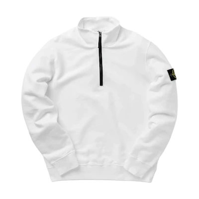 Stone Island Badge Crewneck Pullover Sweatshirt White 771561920-V0001