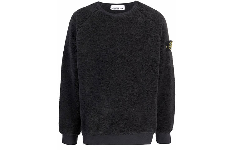 Stone Island Badge Crewneck Sweatshirt - Charcoal Gray 751560234-V0065