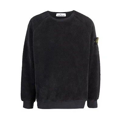 Stone Island Badge Crewneck Sweatshirt - Charcoal Gray 751560234-V0065