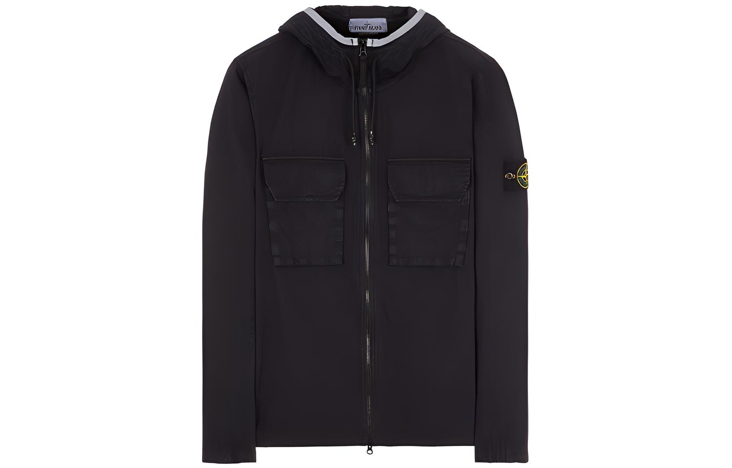 Stone Island Badge Logo Hooded Jacket 7615122WN-V0120