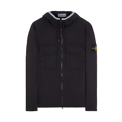Stone Island Badge Logo Hooded Jacket 7615122WN-V0120