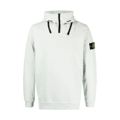 Stone Island Badge Logo Hoodie Men’s Pullover Light Green Long Sleeve 771564920-PEARL