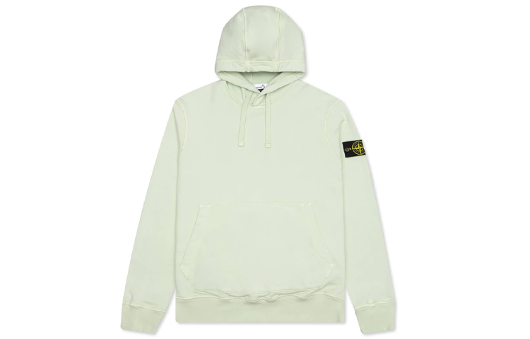 Stone Island Badge Logo Hoodie Mint Green 741564151-V0052