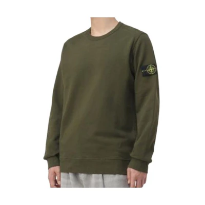 Stone Island Badge Logo Patch Crewneck Sweatshirt Green 7415502B0-V0058