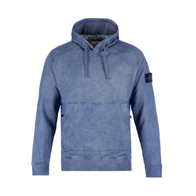 Stone Island Badge Logo Solid Color Hoodie Men’s Blue 731562090-V1M43