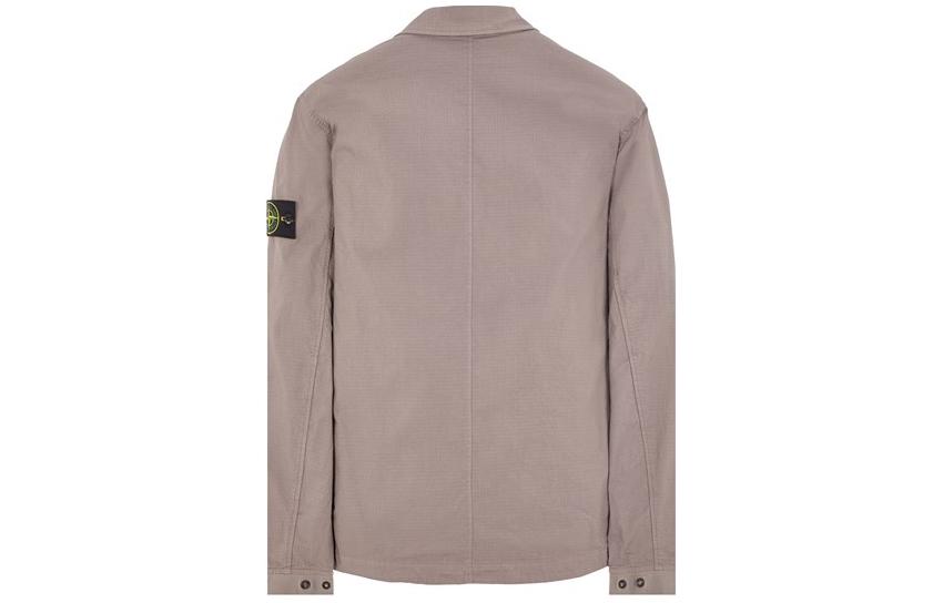 Stone Island Badge Logo Zip-Up Jacket Men’s Beige Jacket. 801512011-V0092 圖 3