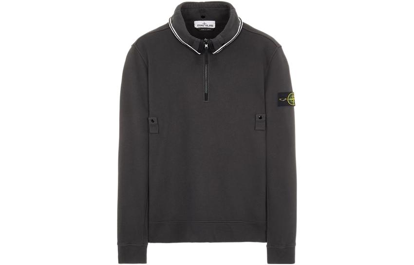 Stone Island Badge Long Sleeve Sweatshirt - Gray 751560720-V0065