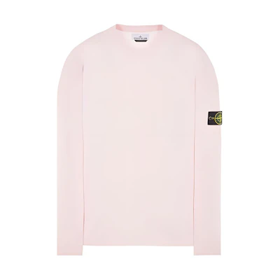 Stone Island Badge Patch Crewneck Sweatshirt Pink 8015528D3-V0080