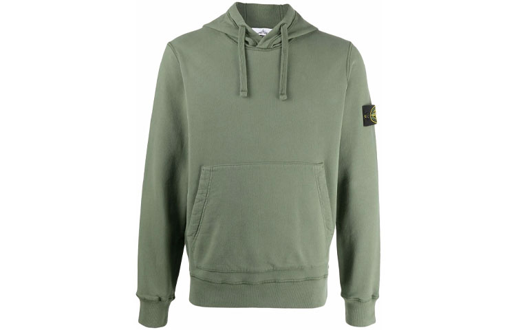 Stone Island Badge Solid Knit Hoodie Military Green - 751564120-V0055 圖 2