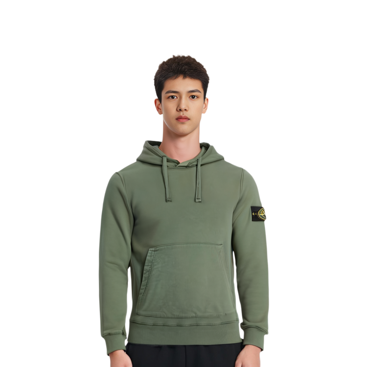 Stone Island Badge Solid Knit Hoodie Military Green - 751564120-V0055 圖 6