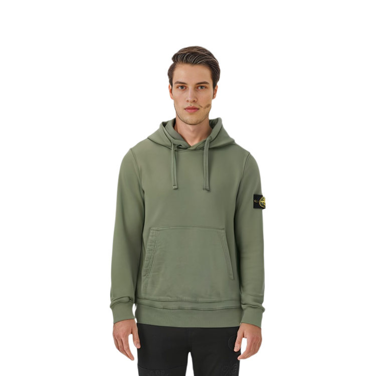 Stone Island Badge Solid Knit Hoodie Military Green - 751564120-V0055 圖 7