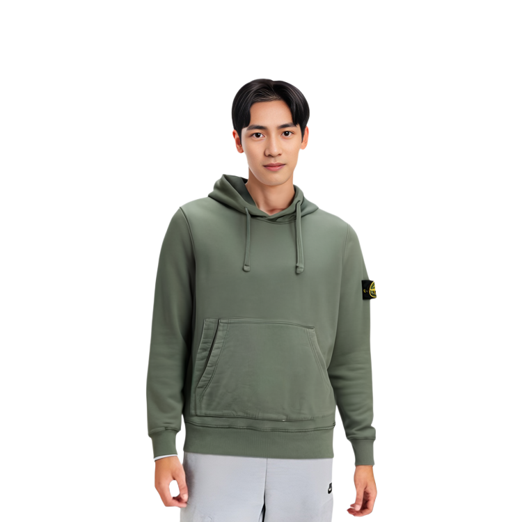 Stone Island Badge Solid Knit Hoodie Military Green - 751564120-V0055 圖 8