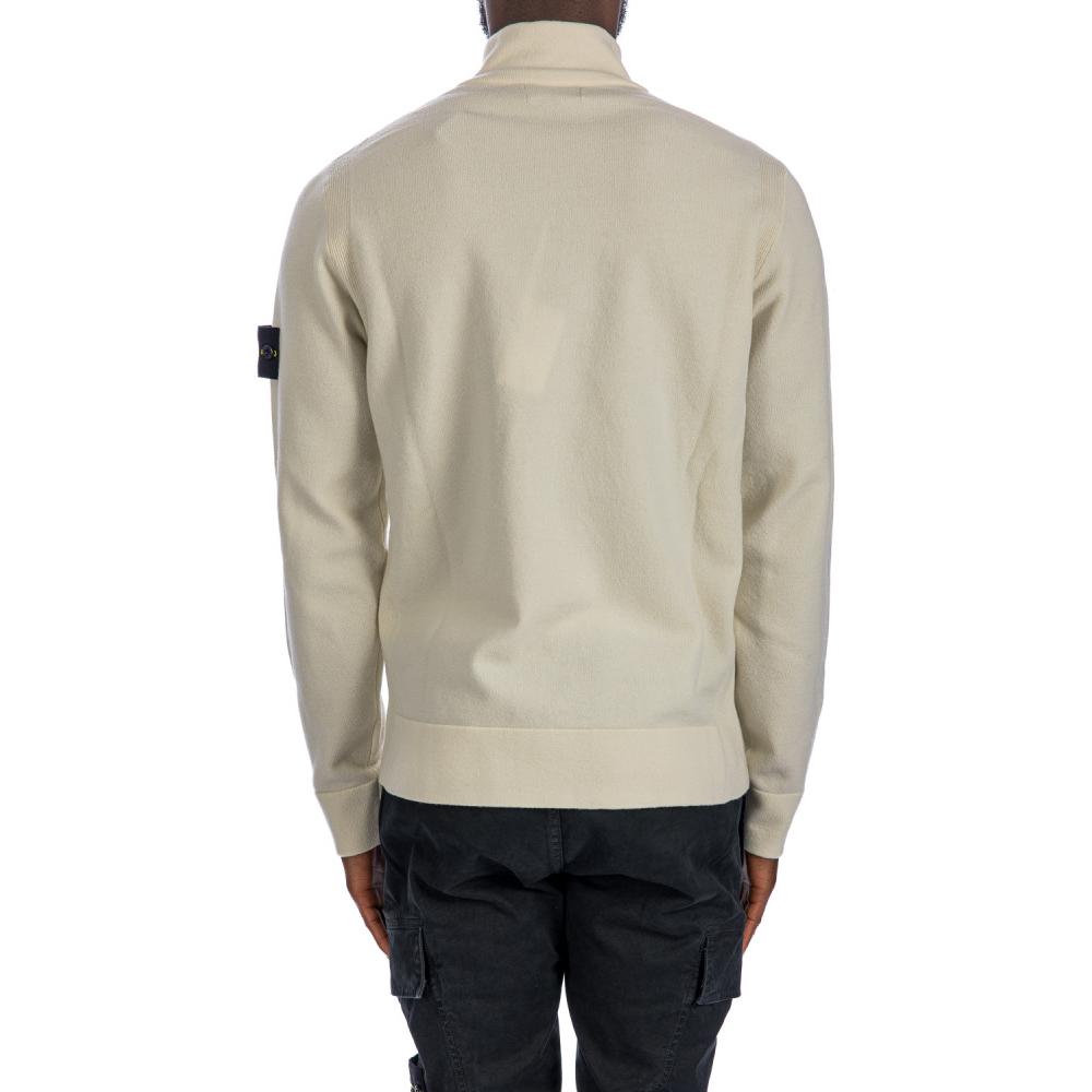 STONE ISLAND Badge Zip-Up High Neck Sweatshirt Men’s White 8115521A1-V0097 圖 3