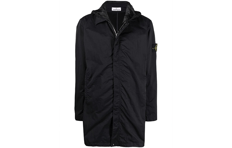 Stone Island Badge Zip-Up Jacket Black 741543233-V0029