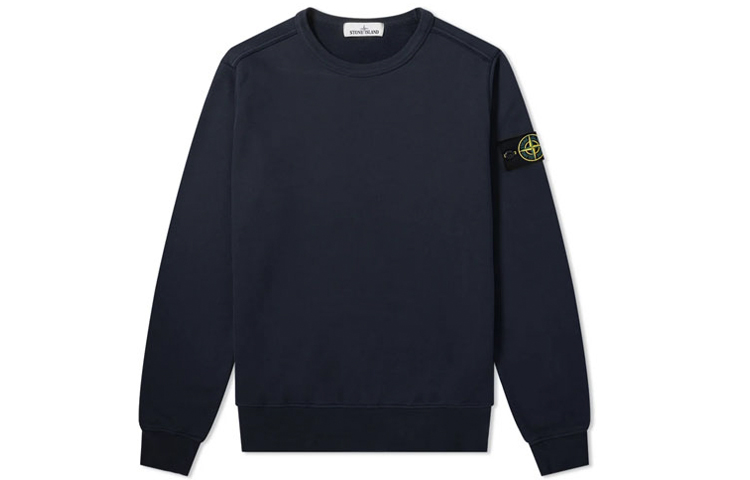 Stone Island Basic Patch Crewneck Sweatshirt Navy Blue 7115-62720-V0020