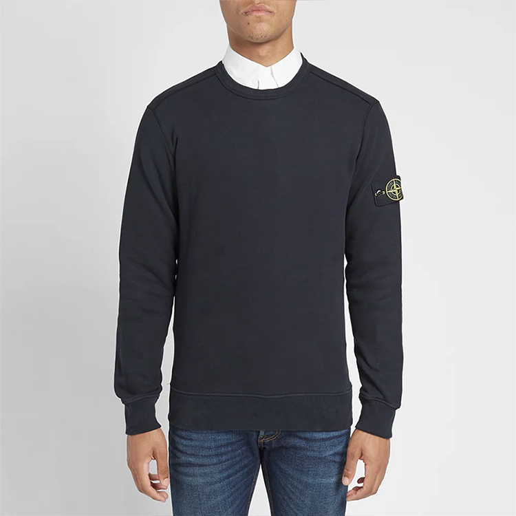 Stone Island Basic Patch Crewneck Sweatshirt Navy Blue 7115-62720-V0020 圖 3