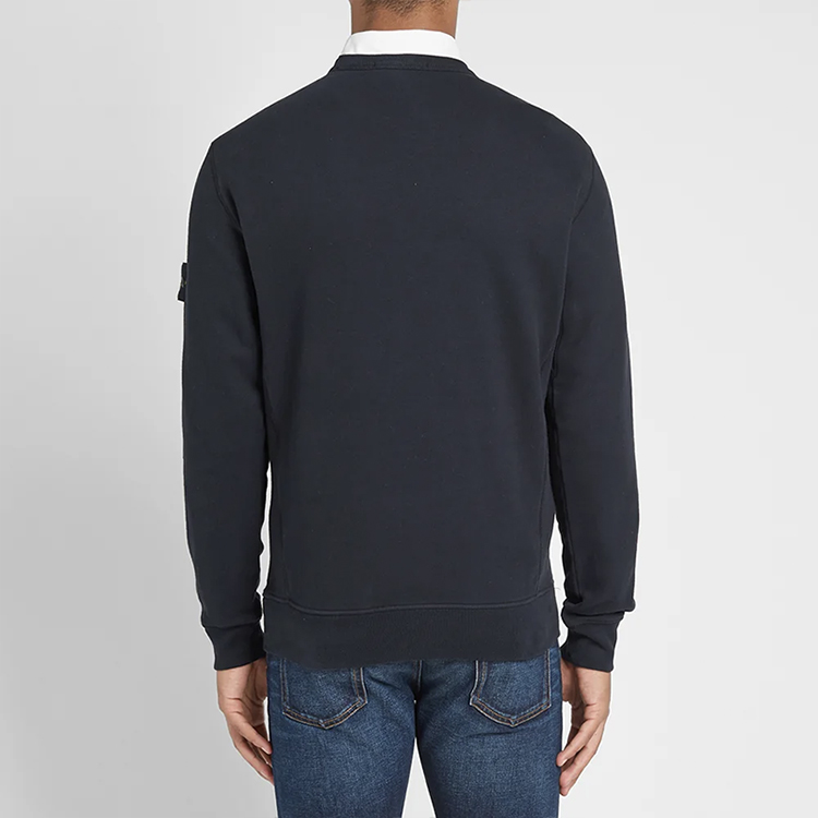 Stone Island Basic Patch Crewneck Sweatshirt Navy Blue 7115-62720-V0020 圖 4