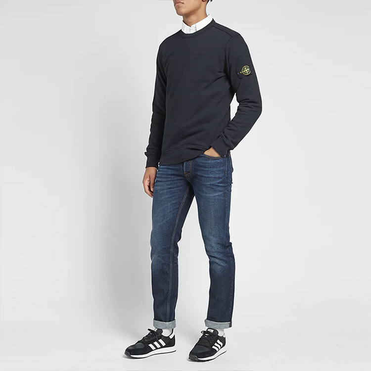 Stone Island Basic Patch Crewneck Sweatshirt Navy Blue 7115-62720-V0020 圖 5