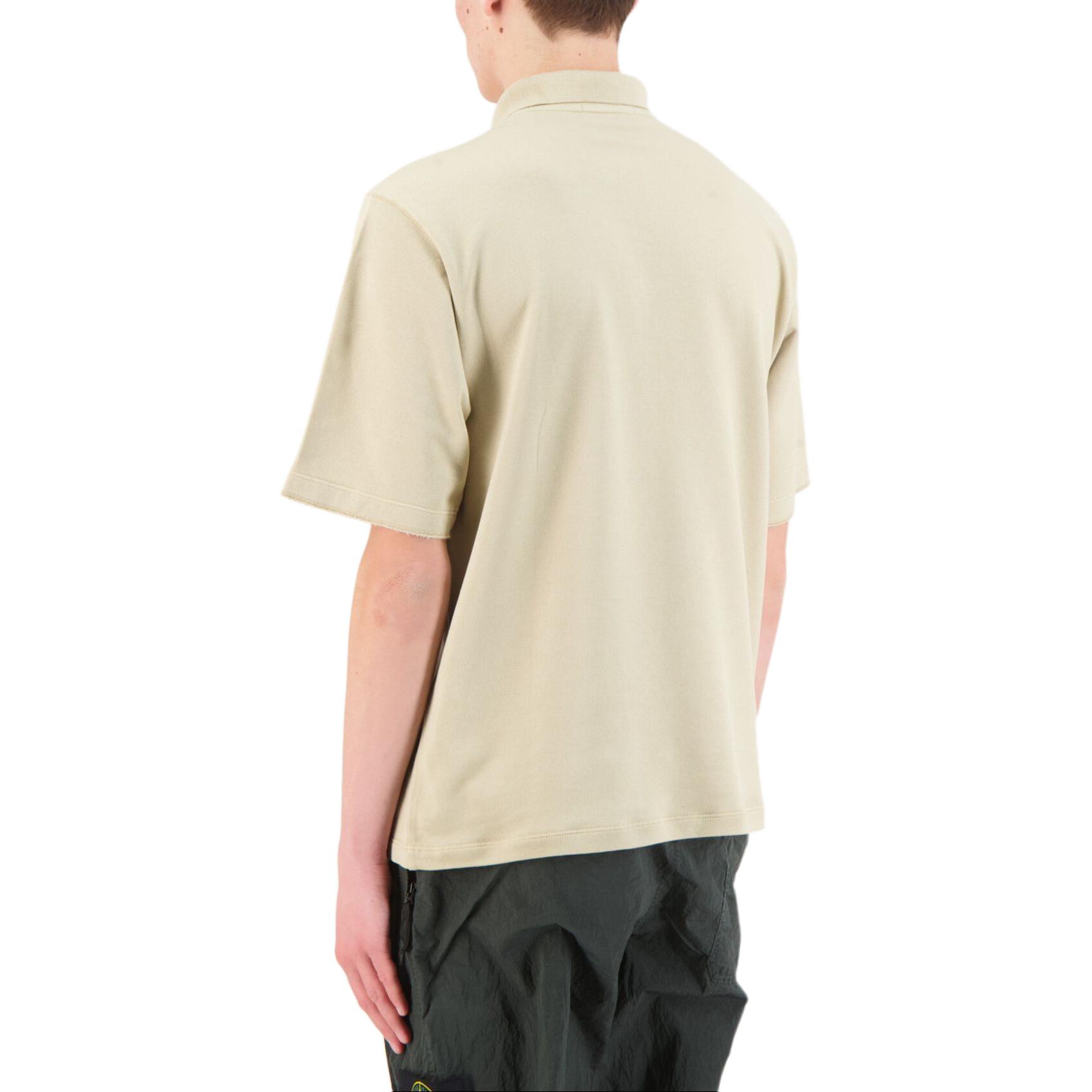 Details for Stone Island 米黃色短袖翻領設計Polo衫 8015216F3-V0090