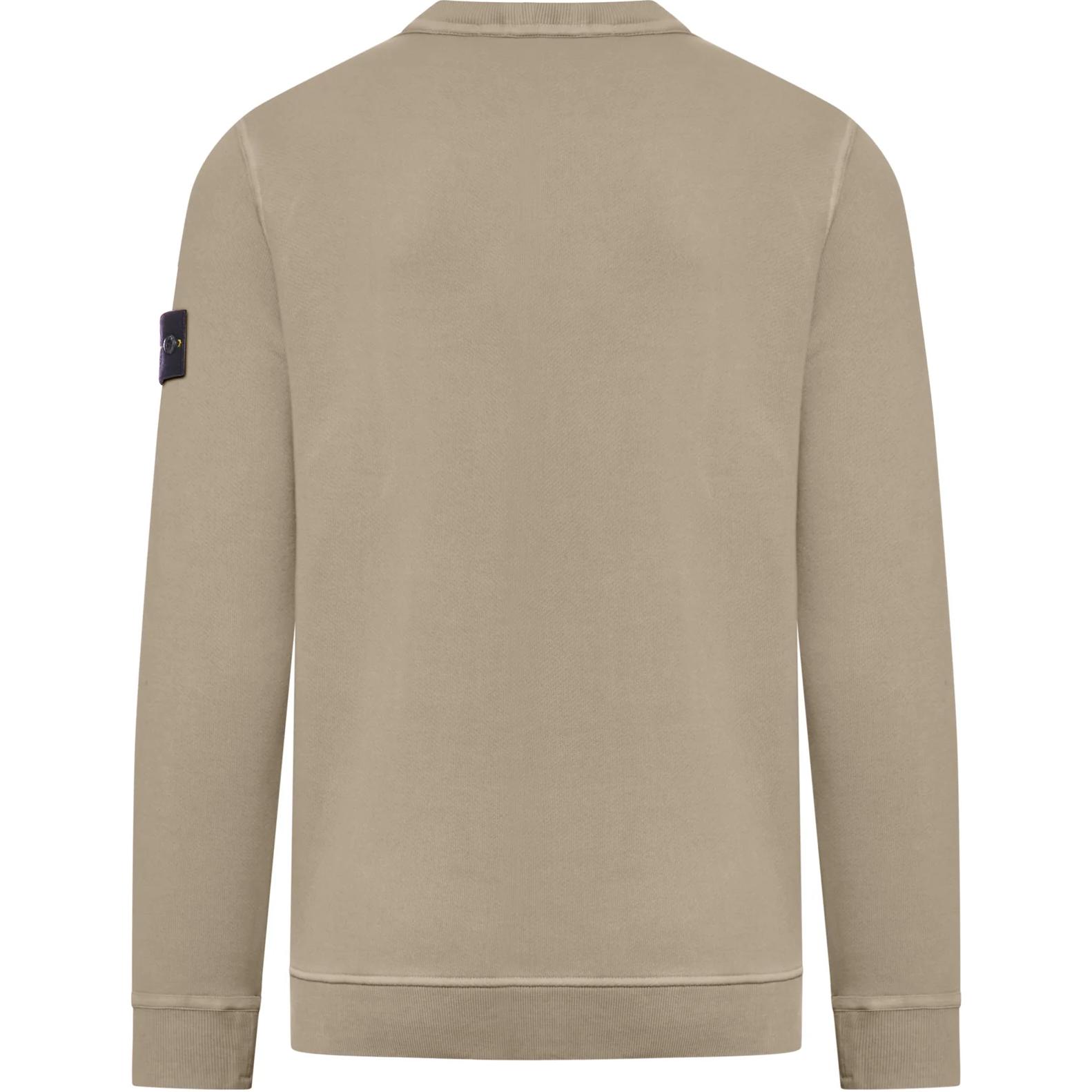 Stone Island Beige Badge Slim Fit Crewneck Long Sleeve Sweatshirt for Men 811561241-V0175 圖 3