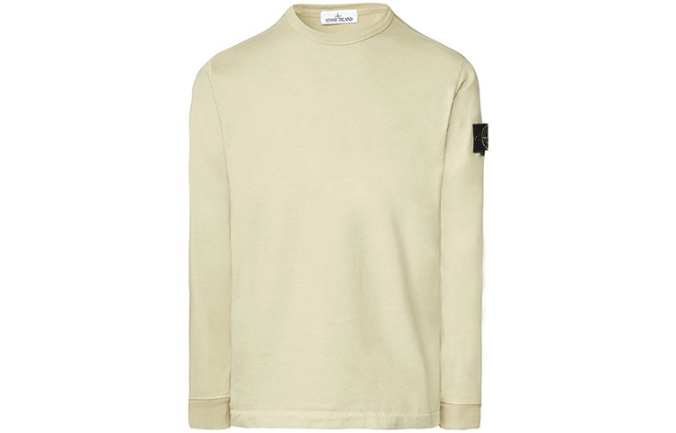 Stone Island Beige Compass Logo Crewneck Sweatshirt 751564450-V0091