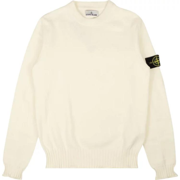 Stone Island Beige Crewneck Pullover Long-Sleeve Sweatshirt Men. 7715506A2-V0099