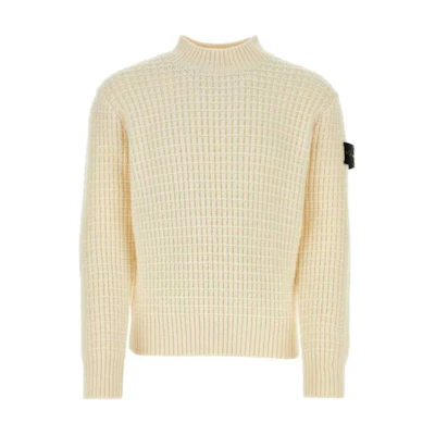 Stone Island Beige Crewneck Pullover Sweater for Men 8115537D5-V0099