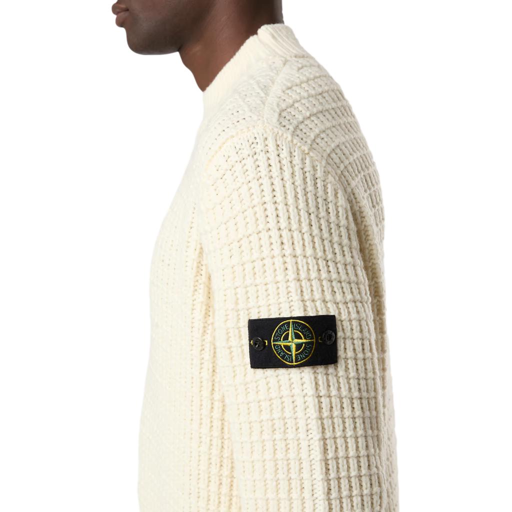 Details for Stone Island 米色男士套頭圓領毛衣 8115537D5-V0099