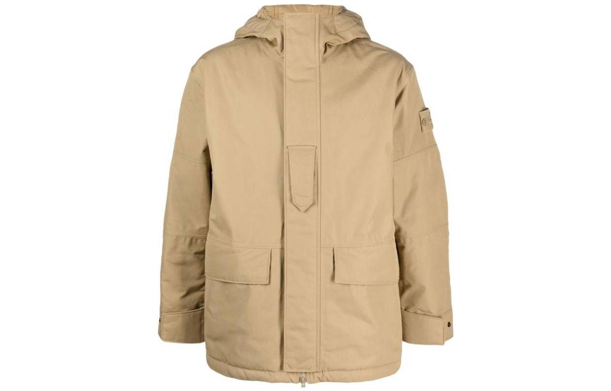 STONE ISLAND Beige Double Placket Long Sleeve Jacket for Men 7915420F1-V0098