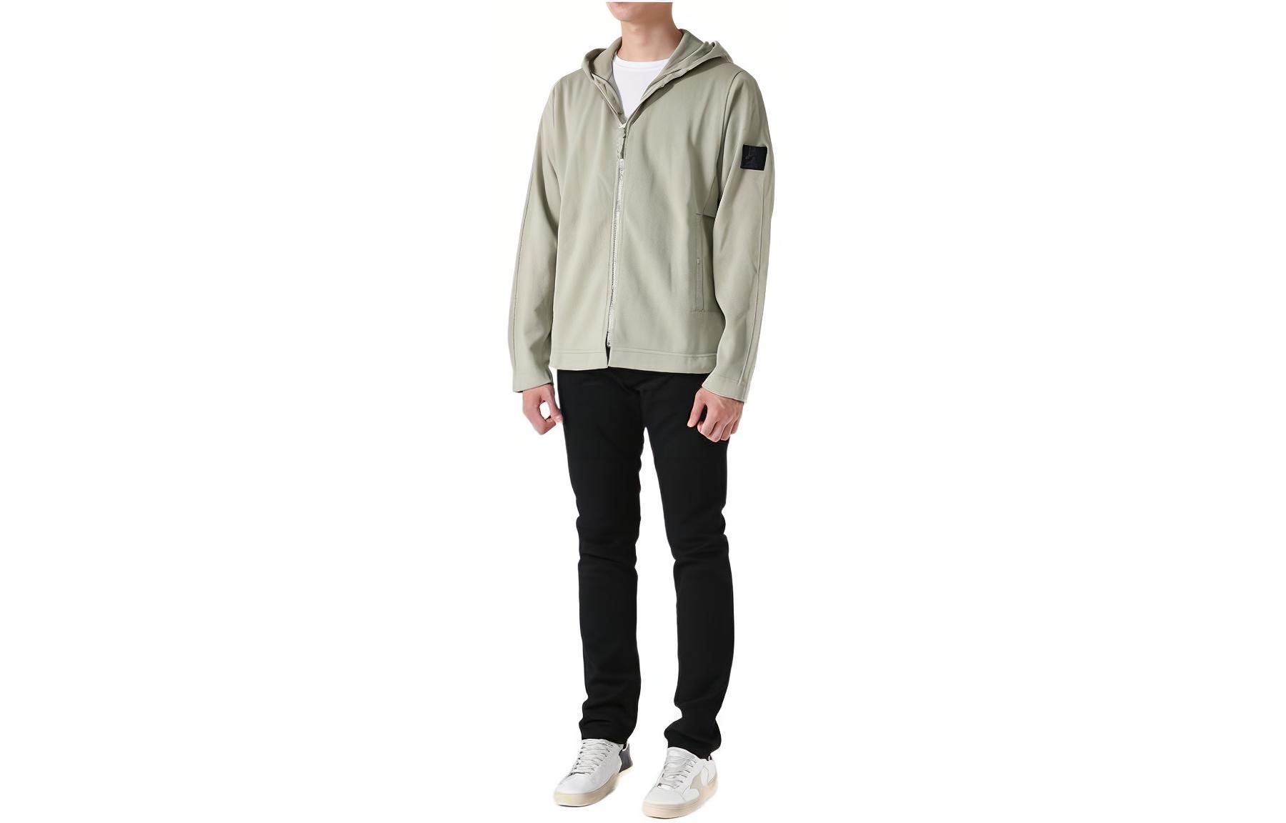 Stone Island Beige Full-Zip Hoodie Jacket for Men 761960119-V0095