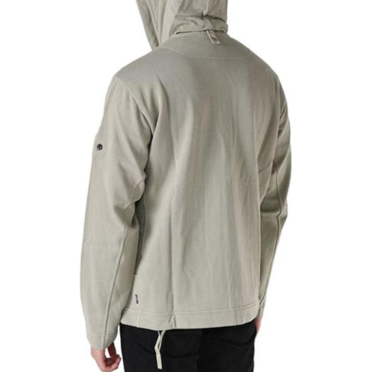 Stone Island Beige Full-Zip Hoodie Jacket for Men 761960119-V0095 圖 11