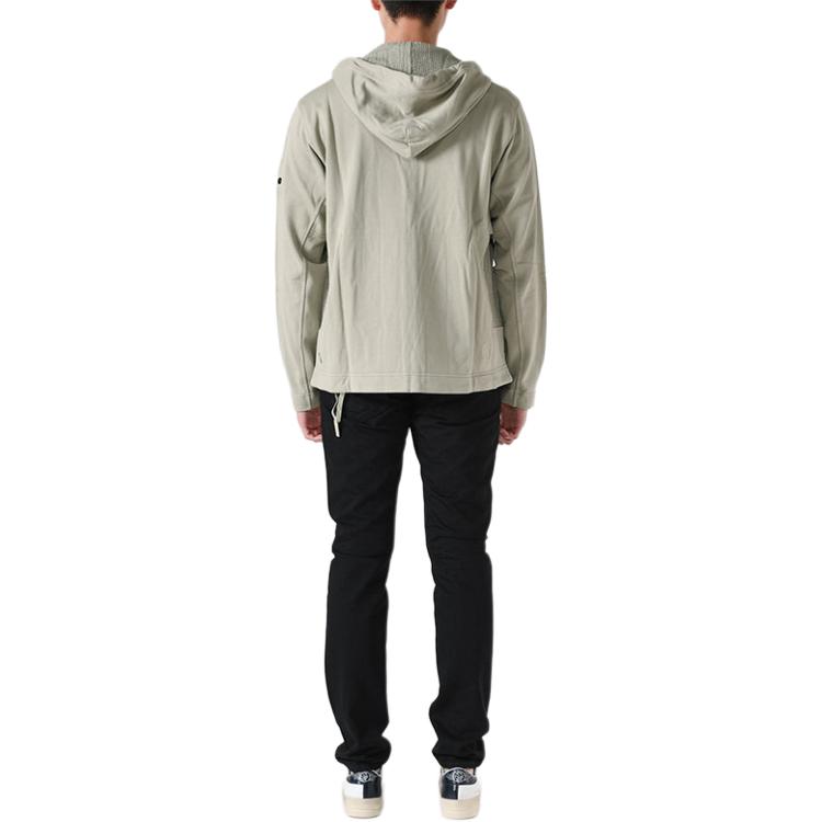 Stone Island Beige Full-Zip Hoodie Jacket for Men 761960119-V0095 圖 4