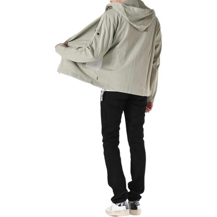 Stone Island Beige Full-Zip Hoodie Jacket for Men 761960119-V0095 圖 6