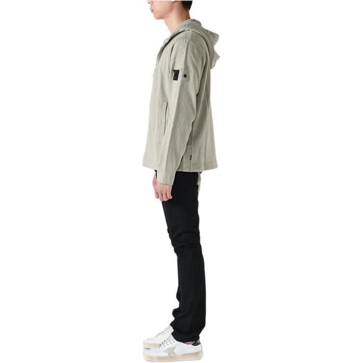 Stone Island Beige Full-Zip Hoodie Jacket for Men 761960119-V0095 圖 7